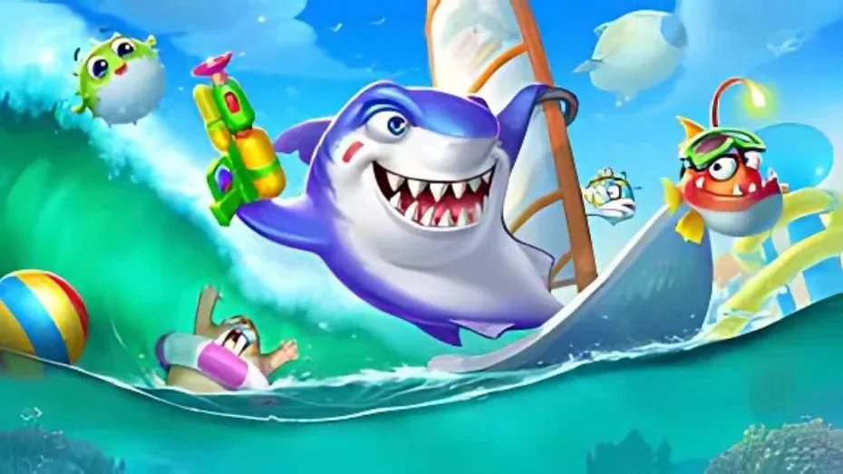 Ilustrasi suasana permainan tembak ikan bawah laut 888R
